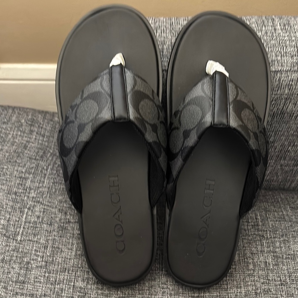Coach Monogram Black Sandals